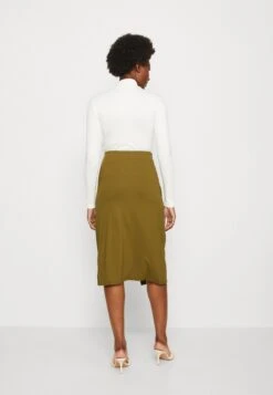 Anna Field Front Knot Midi Skirt - Jupe Crayon - Khaki -Anna Field 051302aff1de42478da86a4249fb11fe