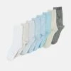 Anna Field 8 Pack - Chaussettes - Blue/Grey -Anna Field 09a3a81947514c28b1a32151177717f9