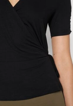 Tall Wrap Over Gathering Sleeves - T-Shirt Basique - Black 11 Tall Wrap Over Gathering Sleeves - T-Shirt Basique - Black -Anna Field 121ccfadce334de790014ece98b543f1
