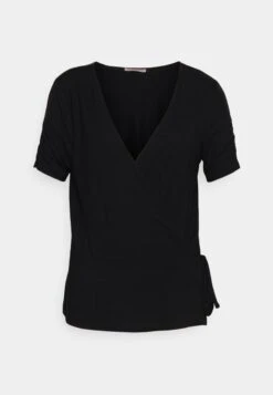 Tall Wrap Over Gathering Sleeves - T-Shirt Basique - Black 10 Tall Wrap Over Gathering Sleeves - T-Shirt Basique - Black -Anna Field 2507efb2a6b64daf929be07727e07a5e
