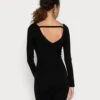 Anna Field Offener Rücken Bodycon Mini Strickkleid - Robe Fourreau - Black