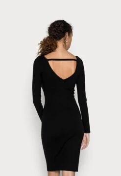 Anna Field Offener Rücken Bodycon Mini Strickkleid - Robe Fourreau - Black