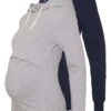 2 Pack Nursing Hoodie - Sweat À Capuche - Light Grey/Dark Blue