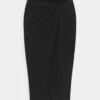 Anna Field Front Knot Midi Skirt - Jupe Crayon - Black -Anna Field 5be321da437f45a38c5cf574032352d5