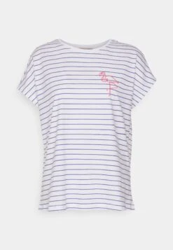 Anna Field Placed Stripe Flamingo Francesca - T-Shirt Imprimé - White -Anna Field 65b9bfd9671b4e5bbde072ce7cddfc39