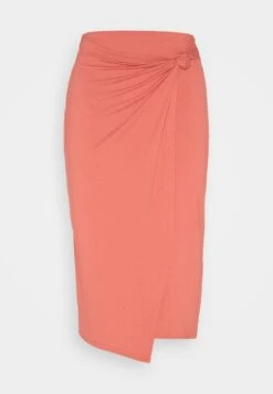 Anna Field Front Knot Midi Skirt - Jupe Crayon - Red -Anna Field 7673a70ffafd4e64b333db05d060c74b