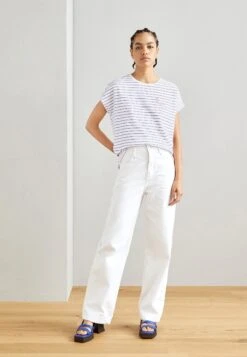 Anna Field Placed Stripe Flamingo Francesca - T-Shirt Imprimé - White -Anna Field 87d3399a925343daa79073fee42883b2