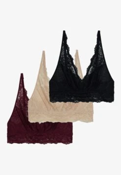 Anna Field 3 Pack - Brassière - Black/Beige/Dark Red -Anna Field 938aa42549cf49f2814d4d05d6c7bc9f