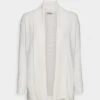 Anna Field Ribbed Fold Collar - Gilet - Off White