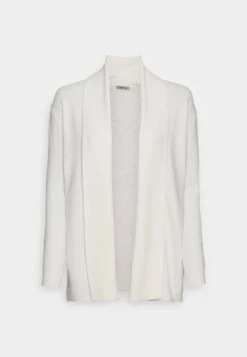 Anna Field Ribbed Fold Collar - Gilet - Off White