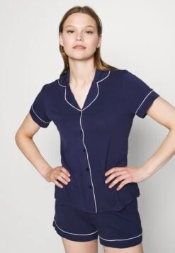 Anna Field Button Through Pj Set - Pyjama - Blue/White -Anna Field ca0de327115340e9b0cf3dcf947f73c6