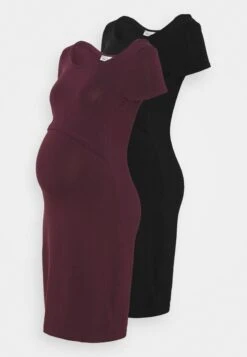2Er Pack Nursing Function Dress - Robe Fourreau - Black/Bordeaux -Anna Field d2587d5bbf414ed687a71c7bfef589b6