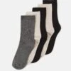 Anna Field 5 Pack - Chaussettes - Beige/Black/Grey -Anna Field dea7449edcb441f7b7474480476e34b4