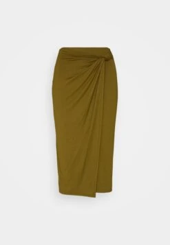 Anna Field Front Knot Midi Skirt - Jupe Crayon - Khaki -Anna Field f1bd396162034cf88007b332d4b9f049